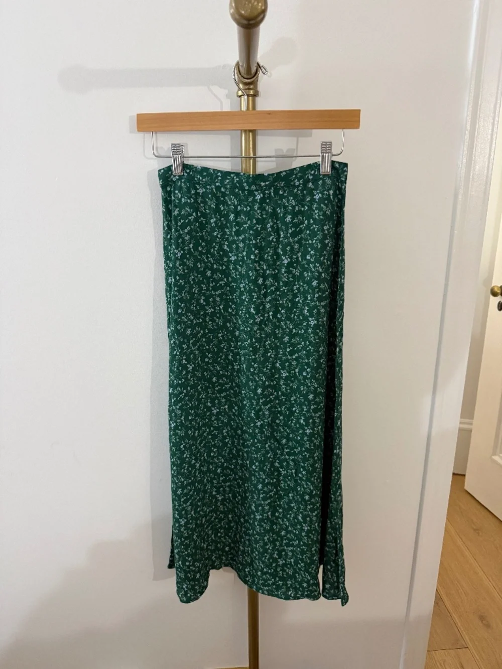 reformation floral midi skirt